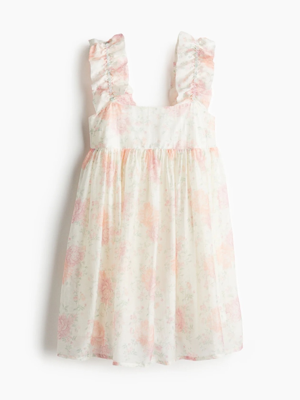 H&M Floral Ruffle Strap Mini Dress - Picture 6 of 6
